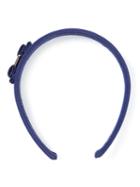 Salvatore Ferragamo - 'vara' Bow Headband - Women - Cotton - One Size, Blue, Cotton