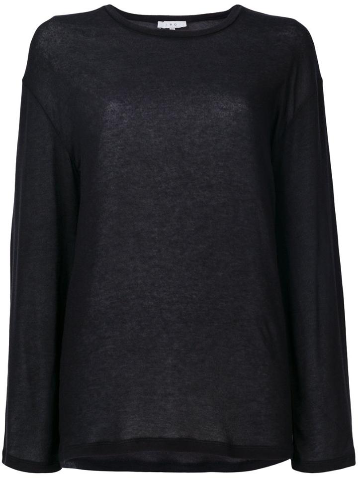 Iro - Sheer Top - Women - Polyester/tencel - S, Black, Polyester/tencel