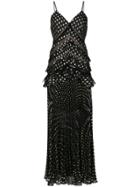 Self-portrait Polka Dot Maxi Dress - Brown