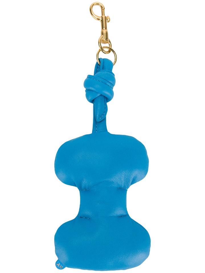 Anya Hindmarch Quilted Chubby I Charm - Blue