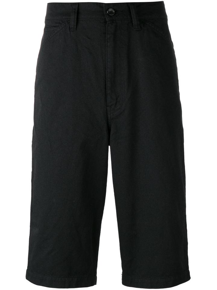 Junya Watanabe Comme Des Garçons Man Bermuda Shorts, Men's, Size: Large, Black, Polyester/cotton