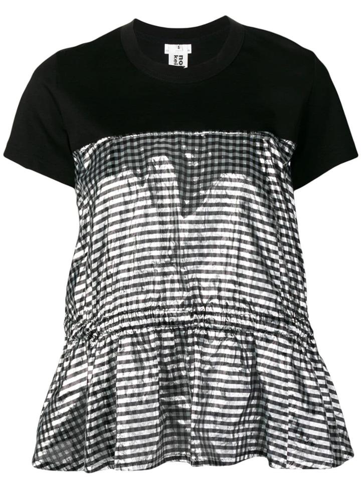 Comme Des Garçons Noir Kei Ninomiya Contrast Panel Top - Black