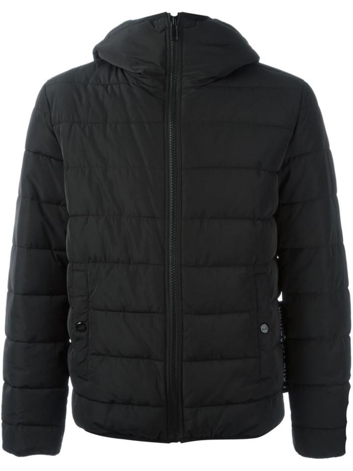Love Moschino Hooded Puffer Jacket, Men's, Size: 52, Black, Polyester