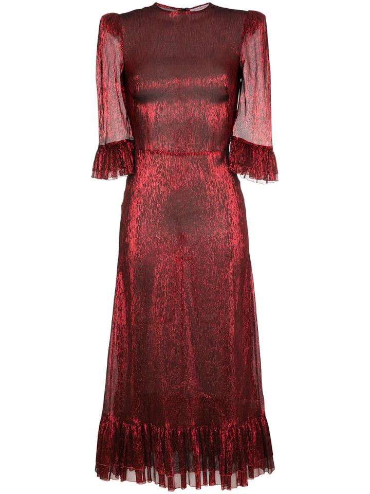 The Vampire's Wife Metallic Falconetti Dress - Red