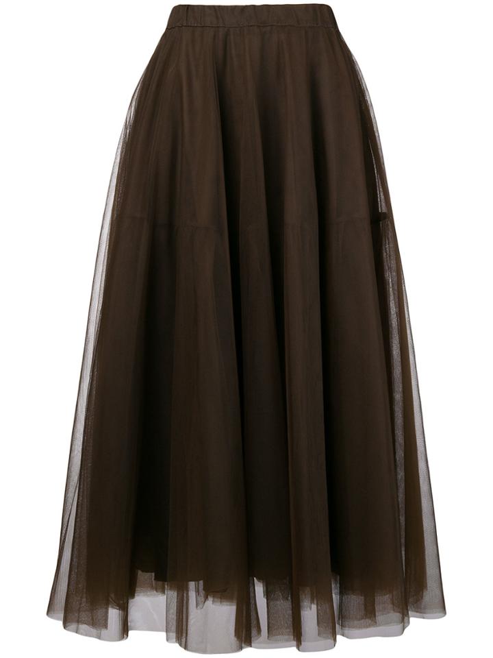 P.a.r.o.s.h. Full Mid-length Skirt - Brown