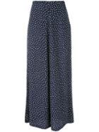 P.a.r.o.s.h. Dots Print Skirt, Women's, Size: Large, Blue, Silk