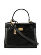 Sandra J Sophie Croc-effect Tote - Black