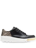 Fendi Ff Detail Low-top Sneakers - Black