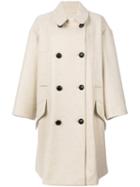 Isabel Marant Étoile - Multi-pockets Double-breasted Coat - Women - Polyester/wool - 38, Nude/neutrals, Polyester/wool