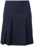 Cacharel - Pleated Detail Skirt - Women - Spandex/elastane/virgin Wool - 36, Blue, Spandex/elastane/virgin Wool