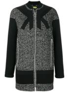 Versace Jeans Single Breasted Zipped Coat - Black