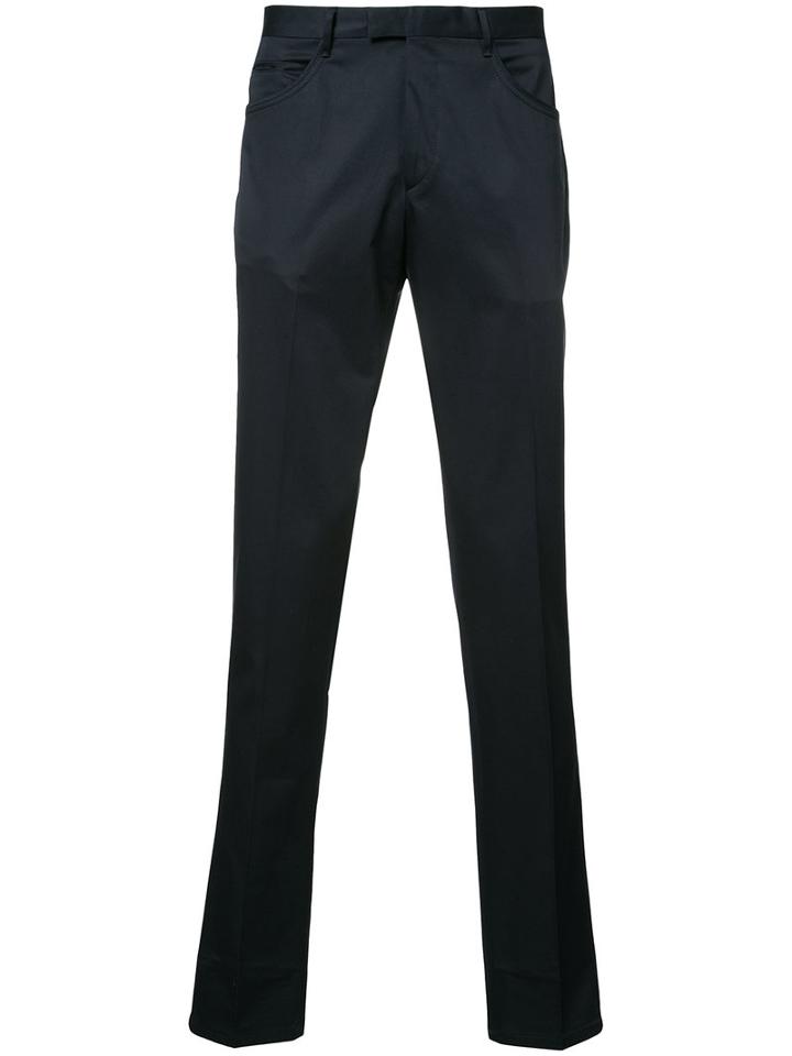Pal Zileri - Slim-fit Trousers - Men - Cotton/spandex/elastane - 46, Blue, Cotton/spandex/elastane