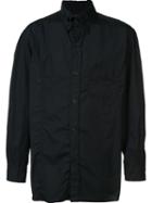 Yohji Yamamoto Patch Pocket Shirt, Men's, Size: 2, Black, Cotton
