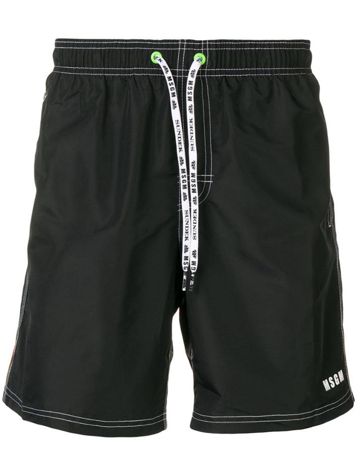 Msgm Msgm X Sundek Swim Shorts - 004 Black
