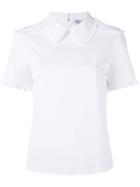Red Valentino - Classic Collar Ruffled T-shirt - Women - Cotton/polyamide/spandex/elastane - 44, White, Cotton/polyamide/spandex/elastane