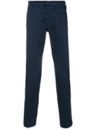 Entre Amis Cropped Chino Trousers - Blue