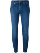 Alexander Mcqueen Cropped Jeans, Women's, Size: 42, Blue, Cotton/spandex/elastane