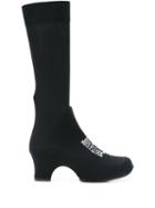 Comme Des Garçons Logo Sock Boots - Black
