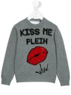 Philipp Plein Kids Kiss The Plein Jumper, Girl's, Size: 12 Yrs, Grey
