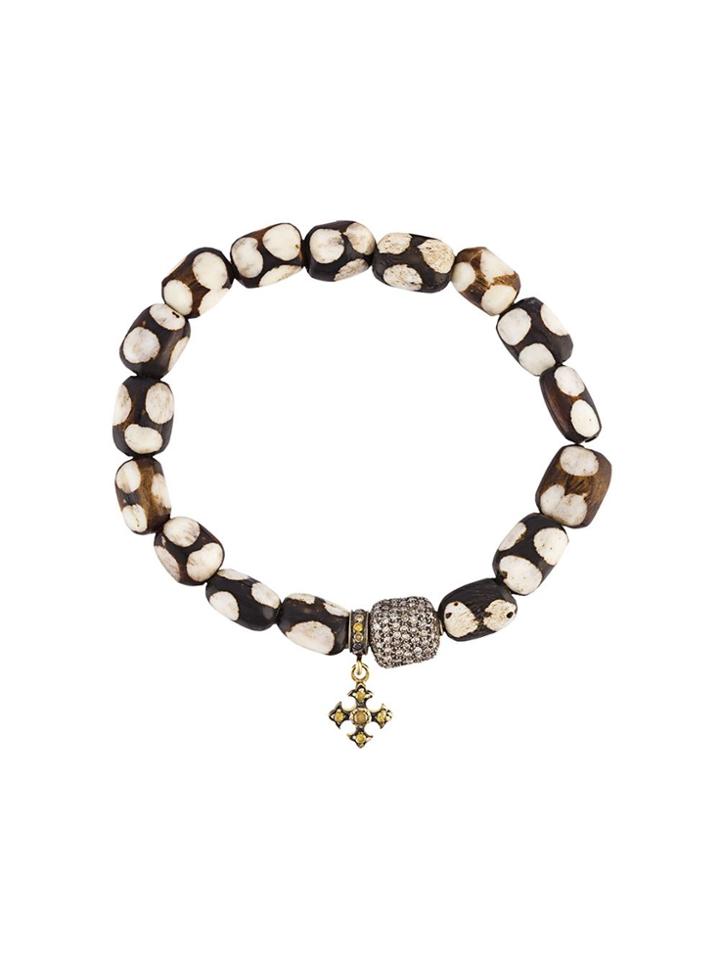 Loree Rodkin Beaded Diamond Charm Bracelet - Black