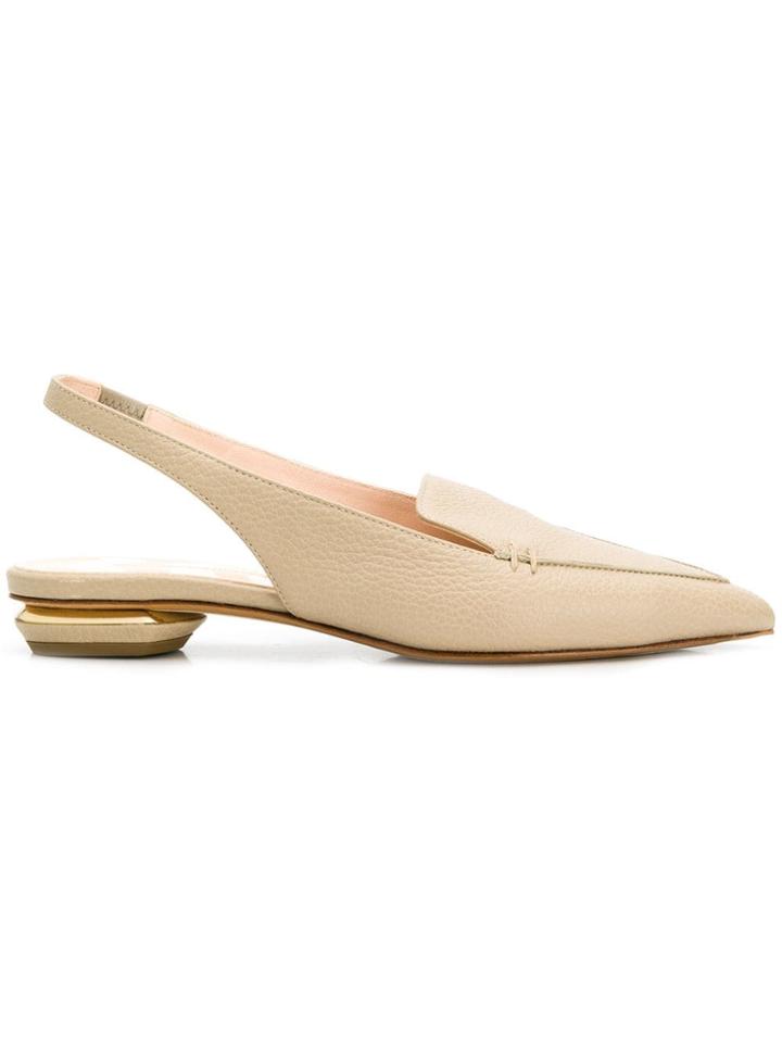 Nicholas Kirkwood 18mm Beya Slingback Shoes - Neutrals