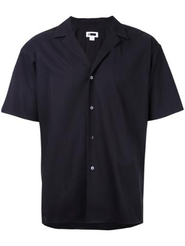H Beauty & Youth - V-neck Shortsleeved Shirt - Men - Cotton - L, Black, Cotton