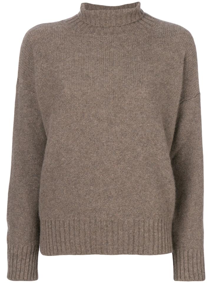 Ermanno Scervino Ribbed Collar Jumper - Grey