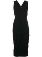 Rick Owens - Fitted V-neck Dress - Women - Cotton/spandex/elastane/viscose - 38, Black, Cotton/spandex/elastane/viscose