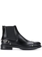 Santoni Stud Embellished Chelsea Boots - Black