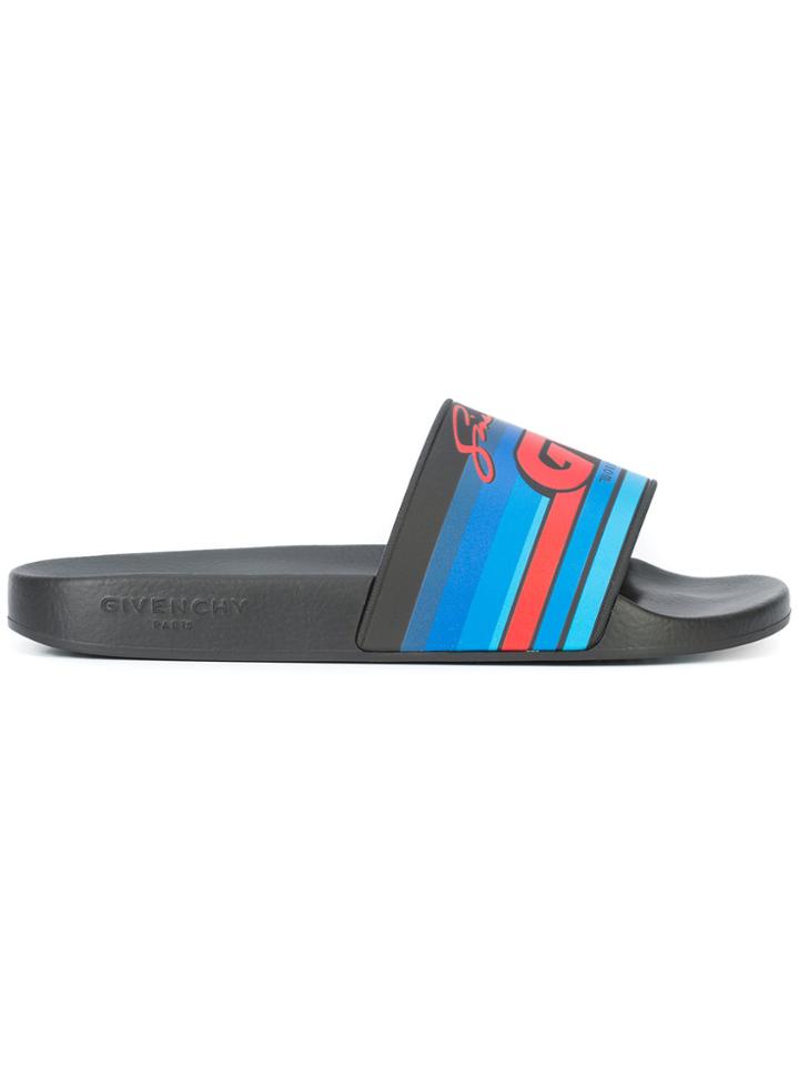 Givenchy Motocross Logo Slides - Black
