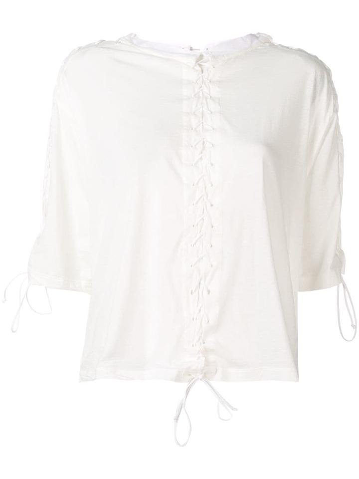Unravel Project Lace-up T-shirt - White