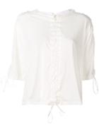 Unravel Project Lace-up T-shirt - White