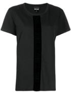 Just Cavalli Velvet Trim T-shirt - Black