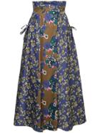 Teija Floral Panel Skirt - Blue