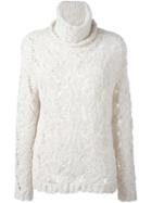 Woolrich Openwork Knit Sweater, Women's, Size: Xs, Nude/neutrals, Acrylic/polyamide/wool/alpaca