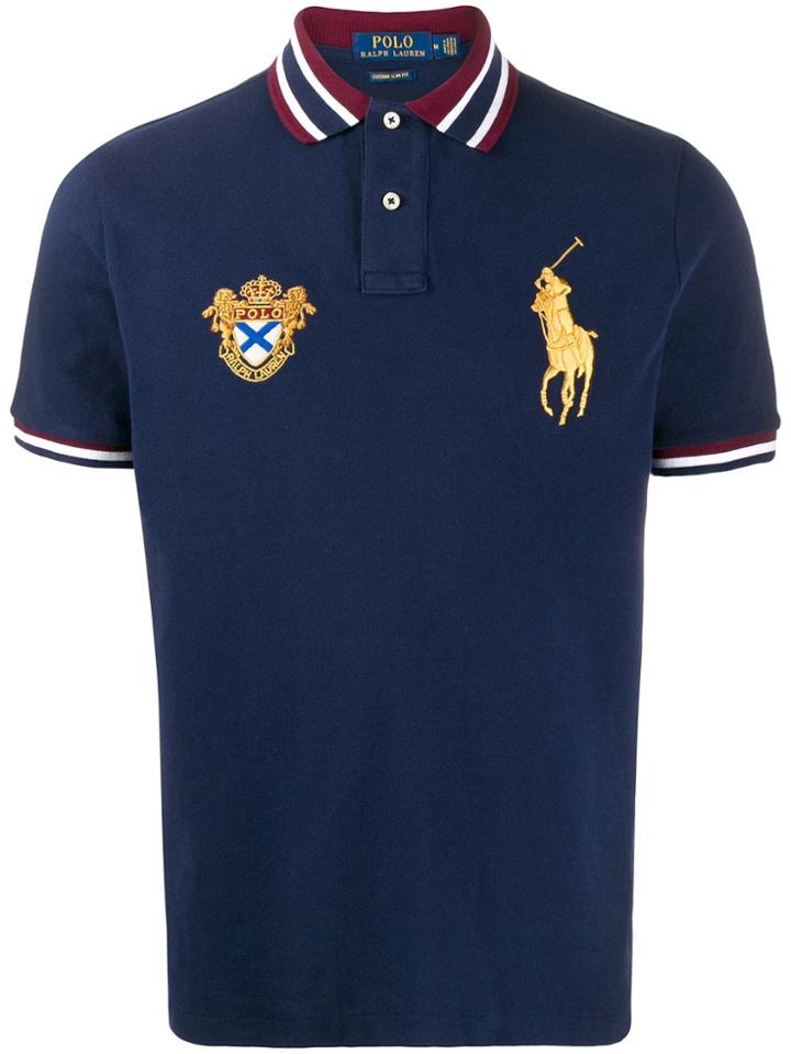 Polo Ralph Lauren Embroidered Pony Polo Shirt - Blue