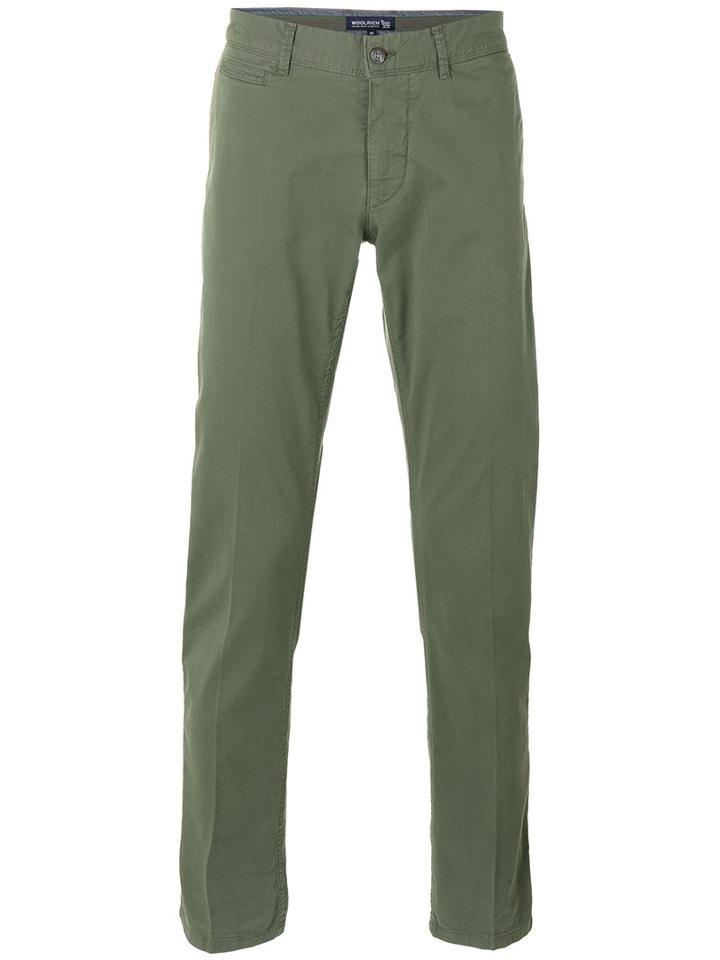 Woolrich - Classic Chino Trousers - Men - Cotton/spandex/elastane - 34, Green, Cotton/spandex/elastane