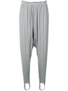 Paco Rabanne Ribbed Sarouel Stirrup Trousers - Grey