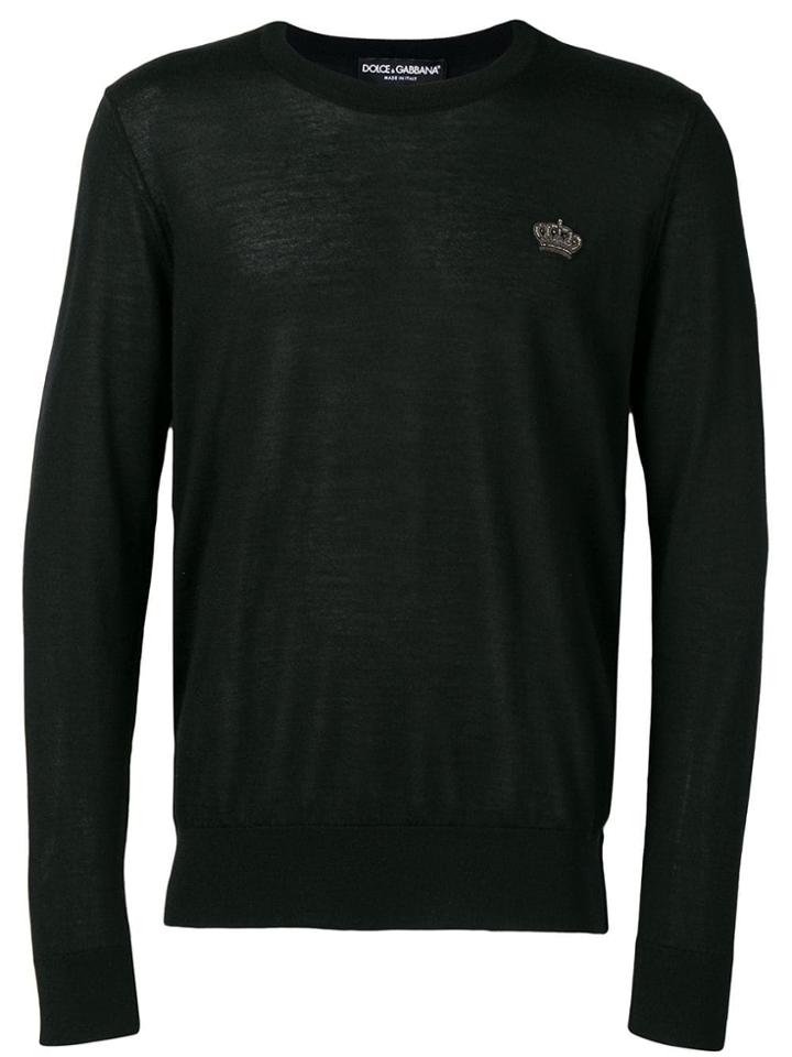 Dolce & Gabbana Crown Patch Jumper - Black