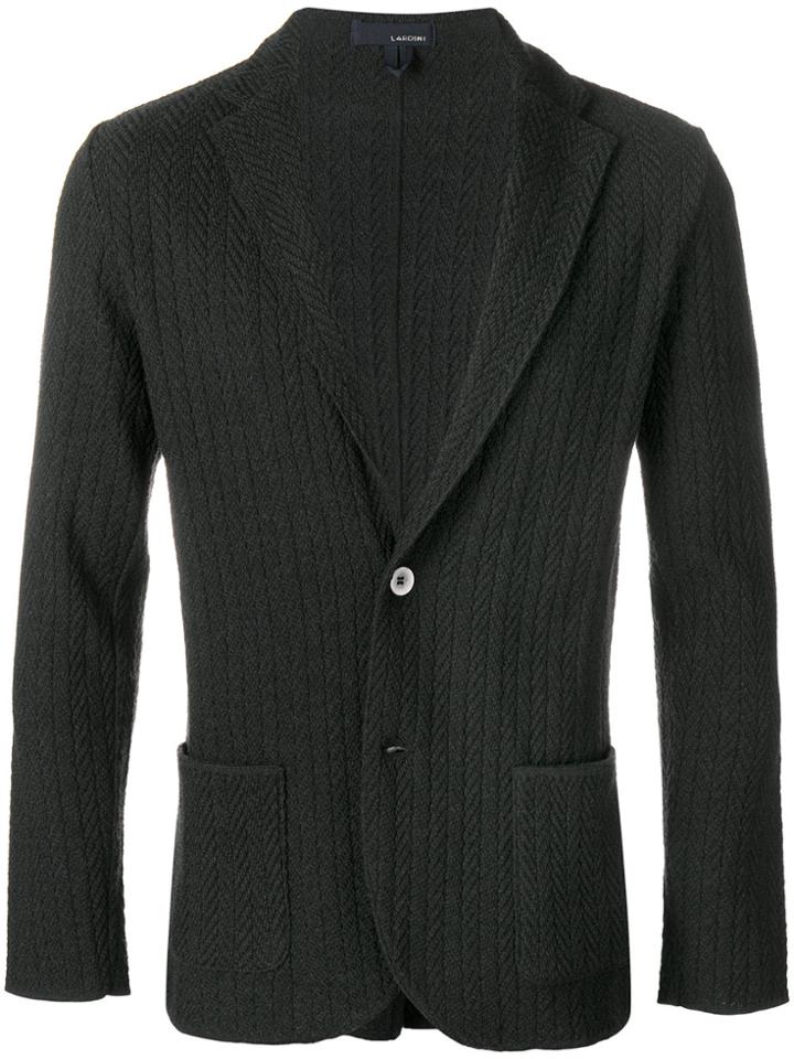 Lardini Patterned Knit Cardigan - Grey