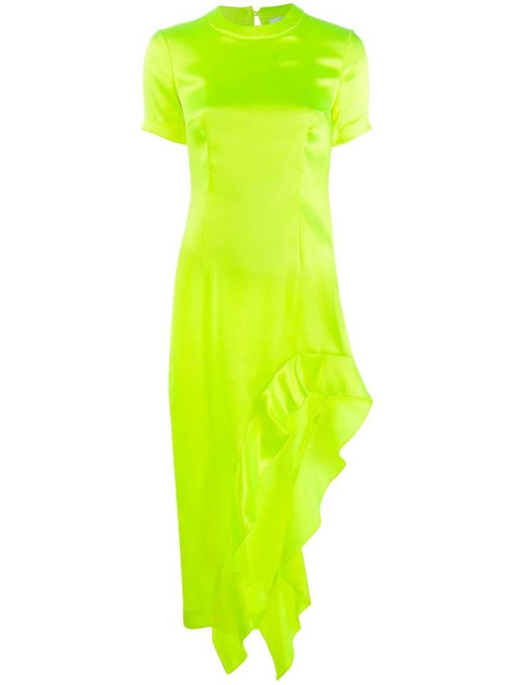 Area Ruffle Hem Dress - Yellow