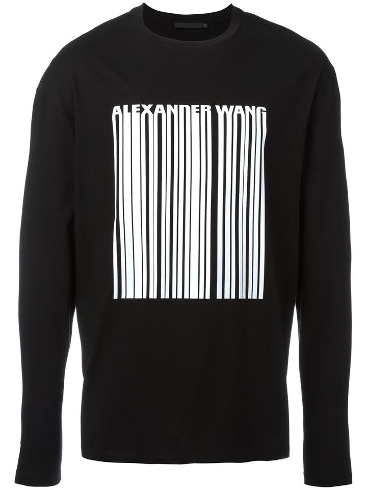Alexander Wang Printed Sweatshirt, Men's, Size: 48, Black, Cotton