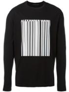 Alexander Wang Printed Sweatshirt, Men's, Size: 48, Black, Cotton