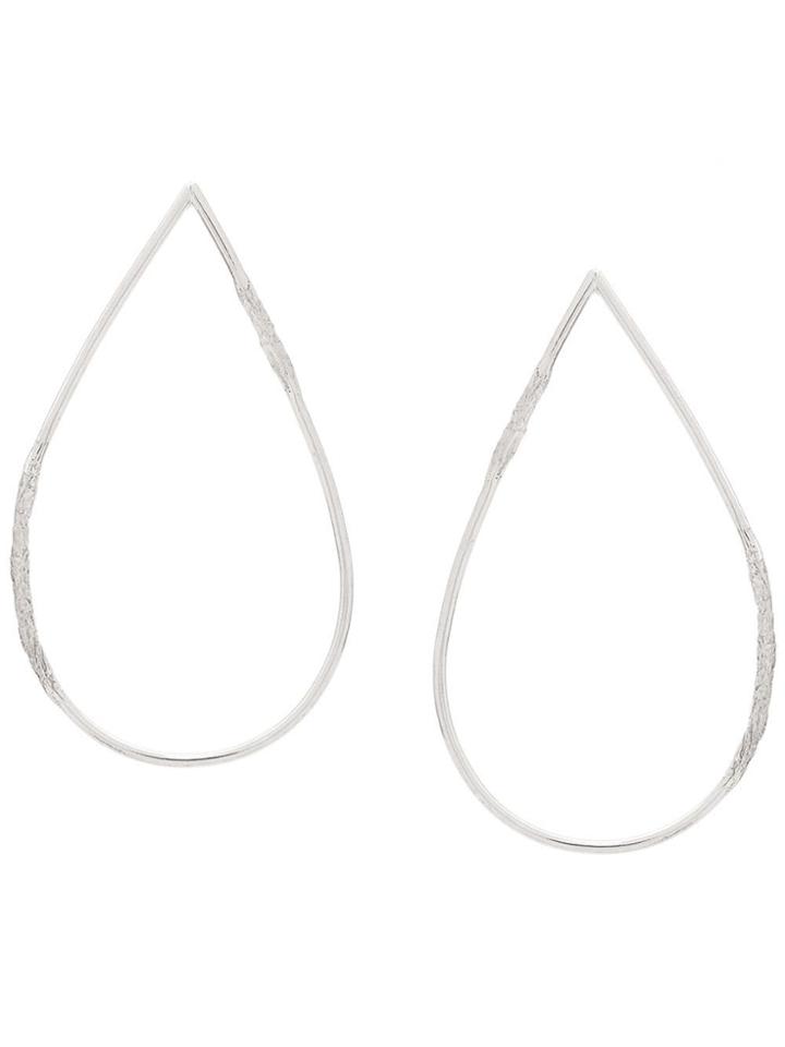 Misho Large Teardrop Earrings - Silver