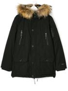 Diadora Faux Fur Puffer Jacket - Black