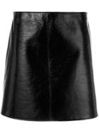 Courrèges A-line Vinyl Skirt - Black