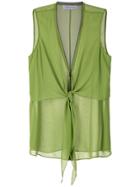 Mara Mac Front Tie Tank - Green