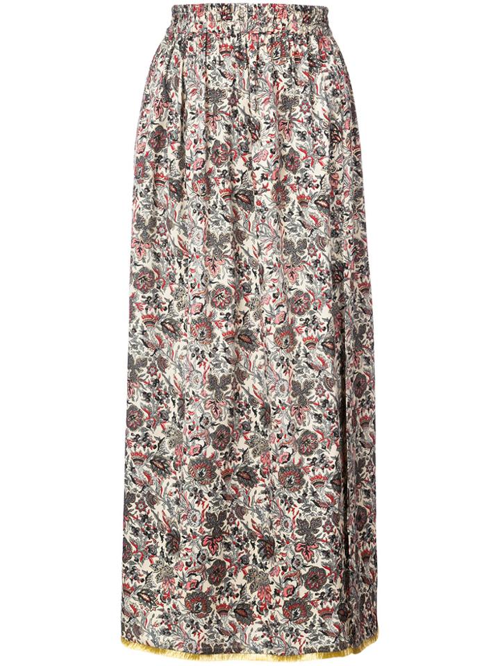 Adam Lippes Patterned Maxi Skirt - White