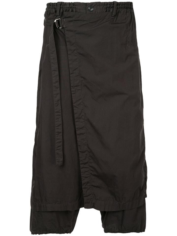 Yohji Yamamoto Wrap Drop-crotch Trousers - Grey