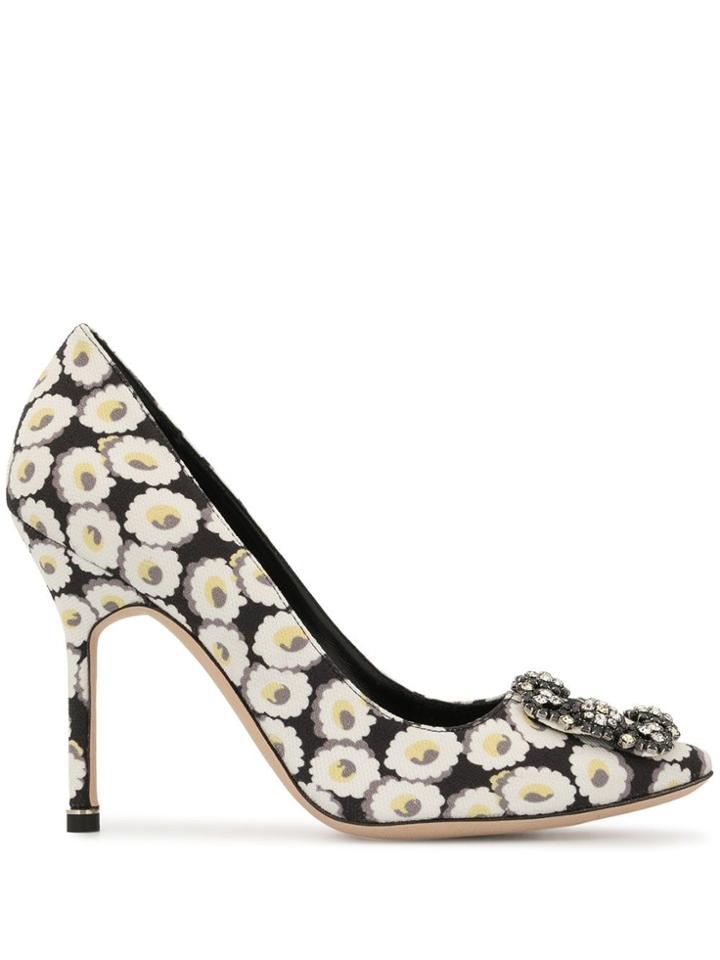 Manolo Blahnik Pointed Embellished Pumps - Black